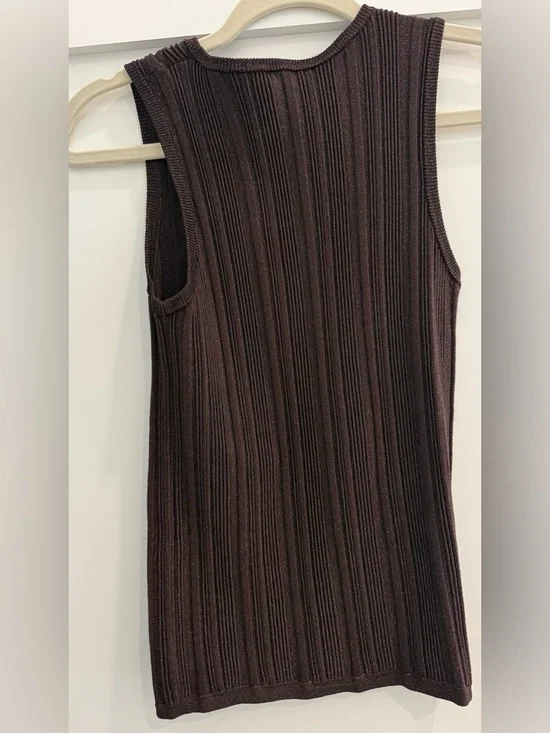 Zimmermann chocolate brown shimmer ‘lucky racer’ tank - Picture 4 of 4